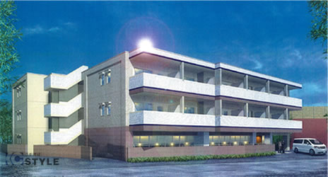 西側の外観パース