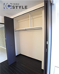 大型クローゼット完備