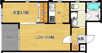 洋4.5×LDK10.8（36.47㎡）　01号type