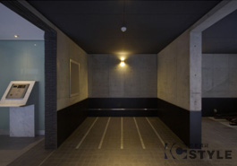 共用駐輪場にもデザイン性が光ります