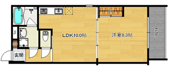 洋8.3×LDK10　（40.51㎡）