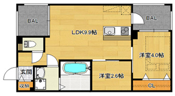 洋4.0×納2.6×LDK9.9（38.79㎡）03・05type