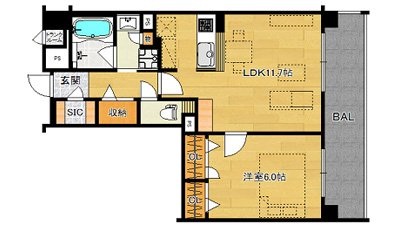 洋6.0×LDK11.7（49.5㎡）02type