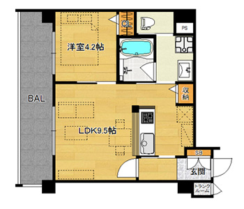 洋4.2×LDK9.5（40.38㎡）05type
