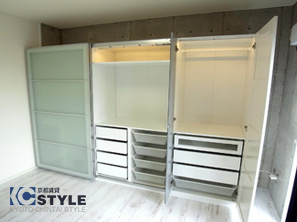 収納力をしっかり備えたクローゼット（304）