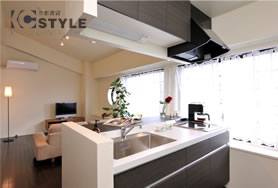 2口IHシステムのカウンターキッチンスタイル（301号）