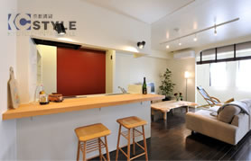 ダイニングテーブルとして利用できるカウンター（201号）