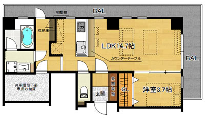 3.7×LDK14.7（52.63m<sup>2</sup>）