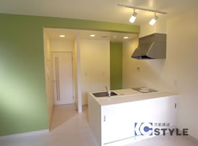 使い勝手の良いカウンターキッチンに柔らかい
明かりの間接照明がオシャレ（01・03type） 