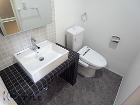 ヨーロピアン調の開放感と清潔感あるサニタリールーム（201号）