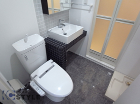 機能的にまとめられたヨーロピアンスタイルのサニタリー（206号）