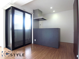 スッキリと収められるダイニングキッチンスペース（207号）