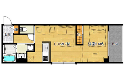 洋5.6×LDK9.7（35.82㎡）202・302号