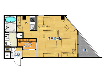 洋15.0K（34.66㎡）206号