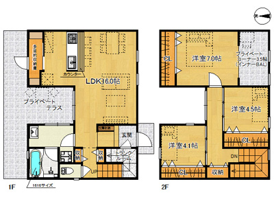 洋10.5×洋4.5×洋4.1×LDK16.0（97.72㎡>）102号