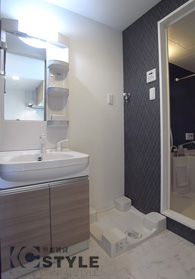 シャンプードレッサーに室内洗濯機置場完備の脱衣場（301号）