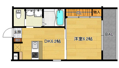 洋6.2×DK6.2（30.24㎡）01号・南向