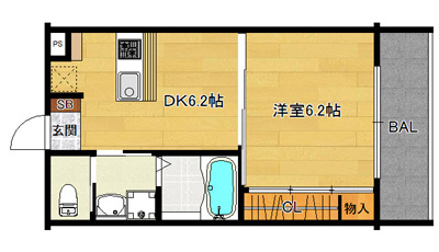 洋6.2×DK6.2（30.24㎡）02号・南向