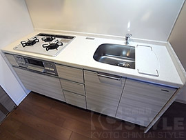 グリル付3口ガスコンロのシステムキッチン