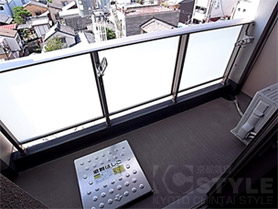 奥行きのあるワイドなバルコニー