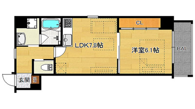 洋6.1×LDK7.8（37.06㎡）406号・南向
