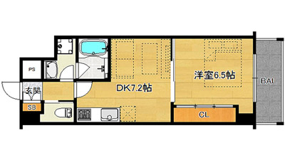 洋6.5×DK7.2（33.75㎡）05号・南向