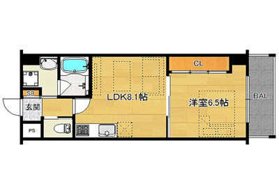 洋6.5×LDK8.1（35.40㎡）04号・南向