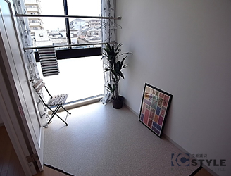 自転車のメンテナンスや多目的な趣味に利用できるインナーバルコニー仕様でプライバシーも保護