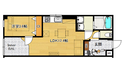 洋3.6×LDK12.4（38.25㎡）02type