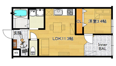 洋3.4×LDK11.3（35.45㎡）05type