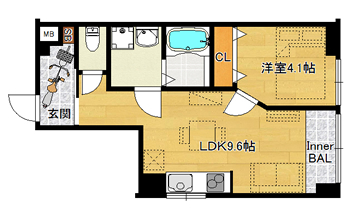 洋4.1×LDK9.6（35.26㎡）03type