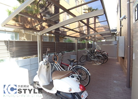 ゆったり平面式の専用駐輪場