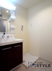 細かい設備も配慮した洗面脱衣スペース