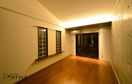 03号typeの１Kも窓を多く配置し、採光を重視した設計
間接照明がデザイン性を高めます（503号type） 