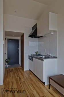 水回りはホワイトアッシュカラーで統一感をだしています