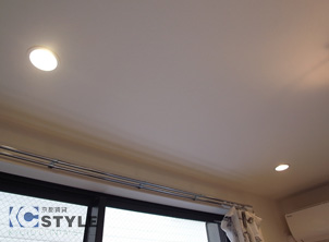 全戸リビングにダウンライト間接照明完備