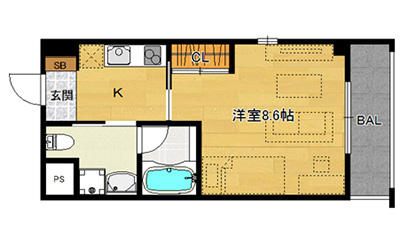 洋8.6×K2.7（28.04㎡）201・301号