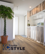 日差しが差し込むキッチン