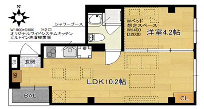 洋4.2×LDK10.2（28.95㎡）202号